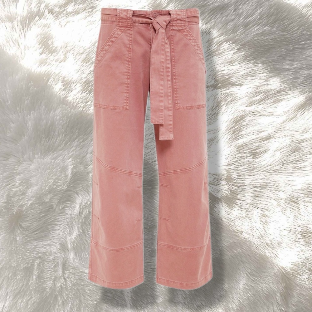 Sanctuary Reissue 90s Sash Wide-Leg Pants XS – Dusty Rose Pink NWT - Picture 2 of 6